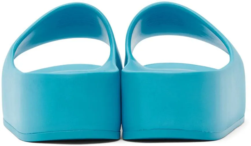 Balenciaga Blue Chunky Slide Sandals