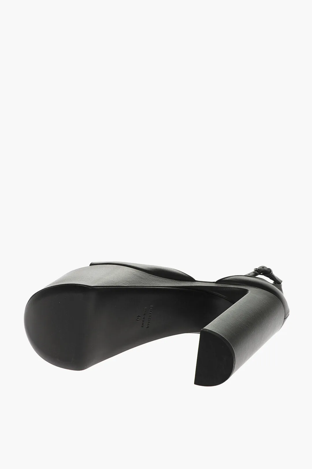 Balenciaga Leather Sandals With Strap And Platform Heel 17 Cm