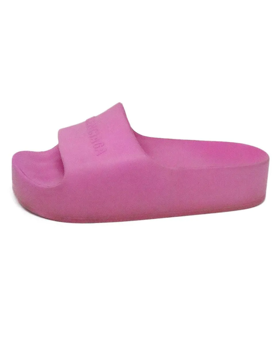 Balenciaga Pink Rubber Platform Sandals sz 10