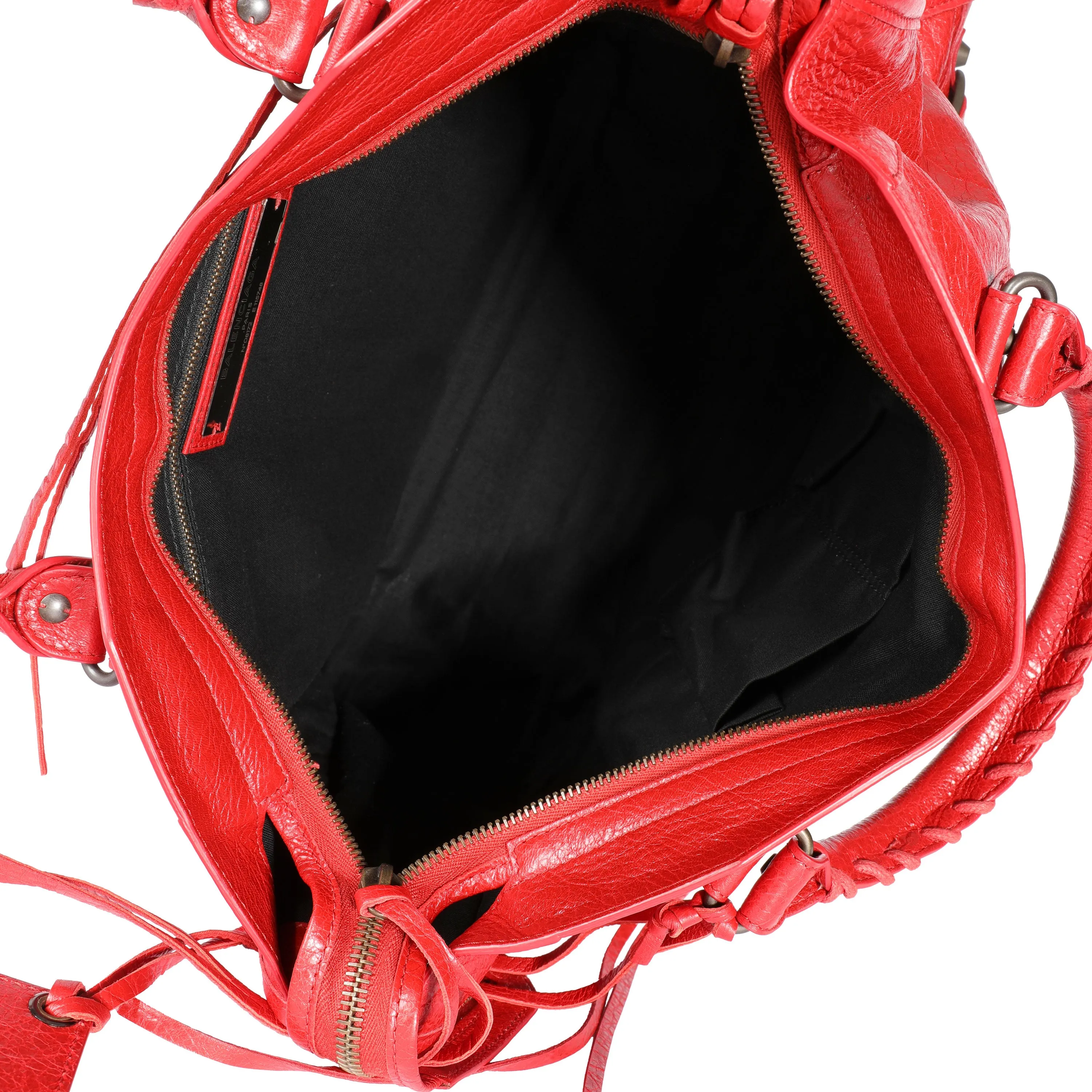 Balenciaga Red Lipstick Lambskin Classic City Bag