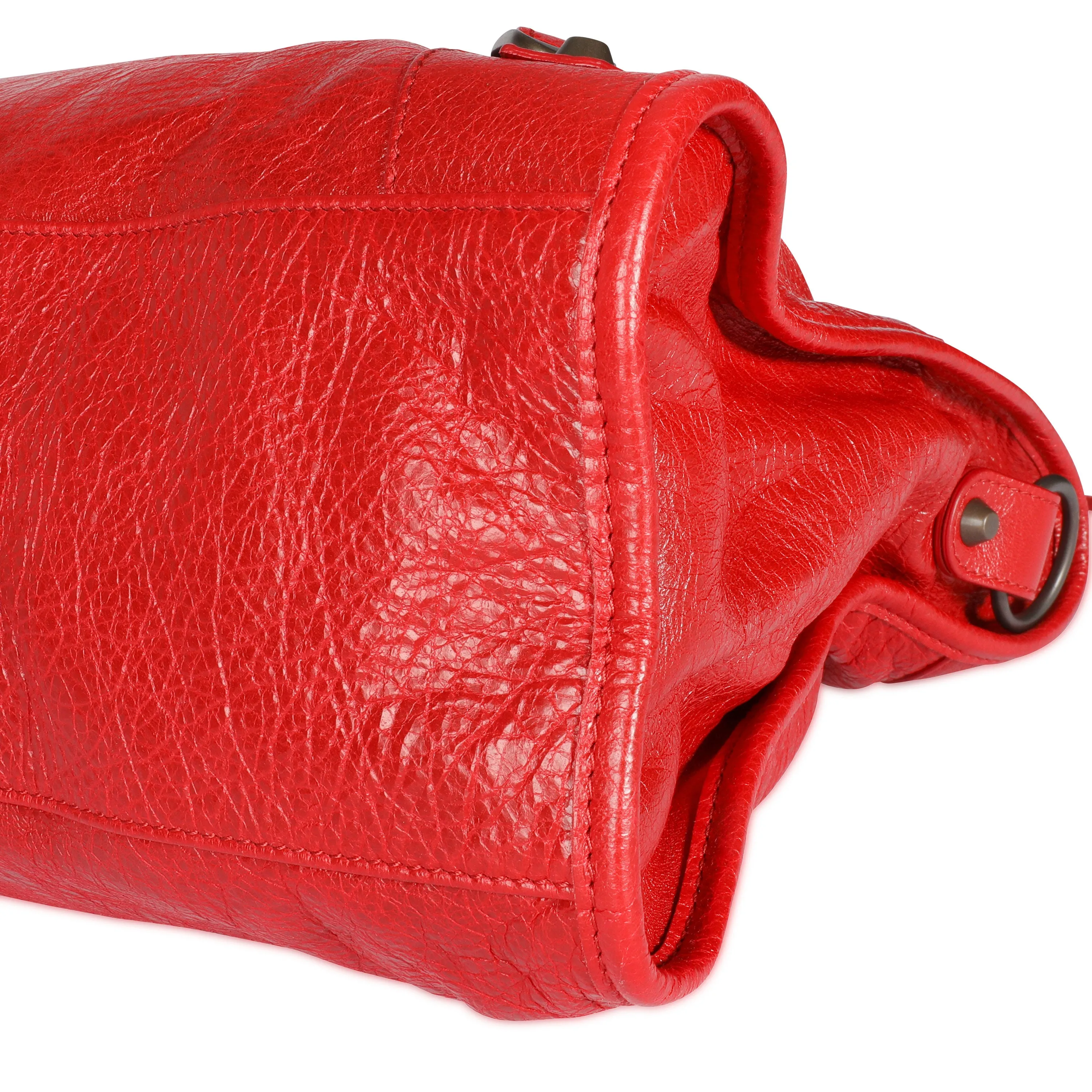 Balenciaga Red Lipstick Lambskin Classic City Bag