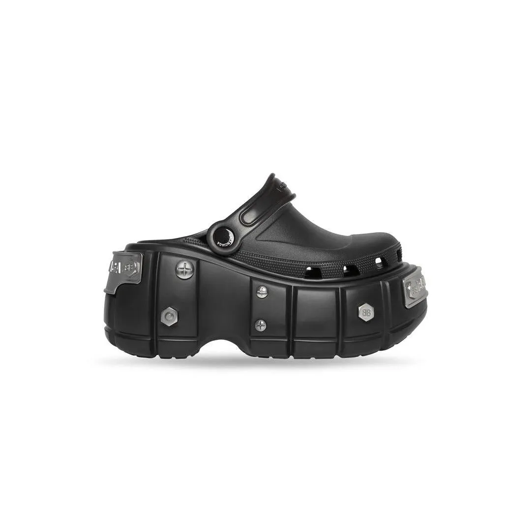 Balenciaga X Crocs Rubber Studded Accents Sandals