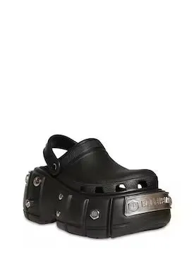 Balenciaga X Crocs Rubber Studded Accents Sandals