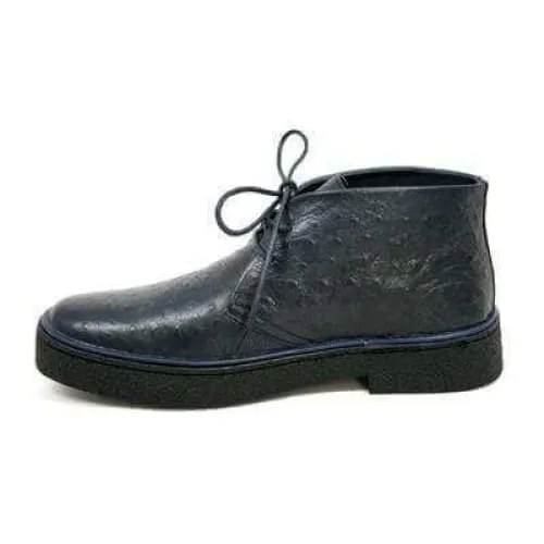 British Walkers Playboy Men's Navy Ostrich Leather