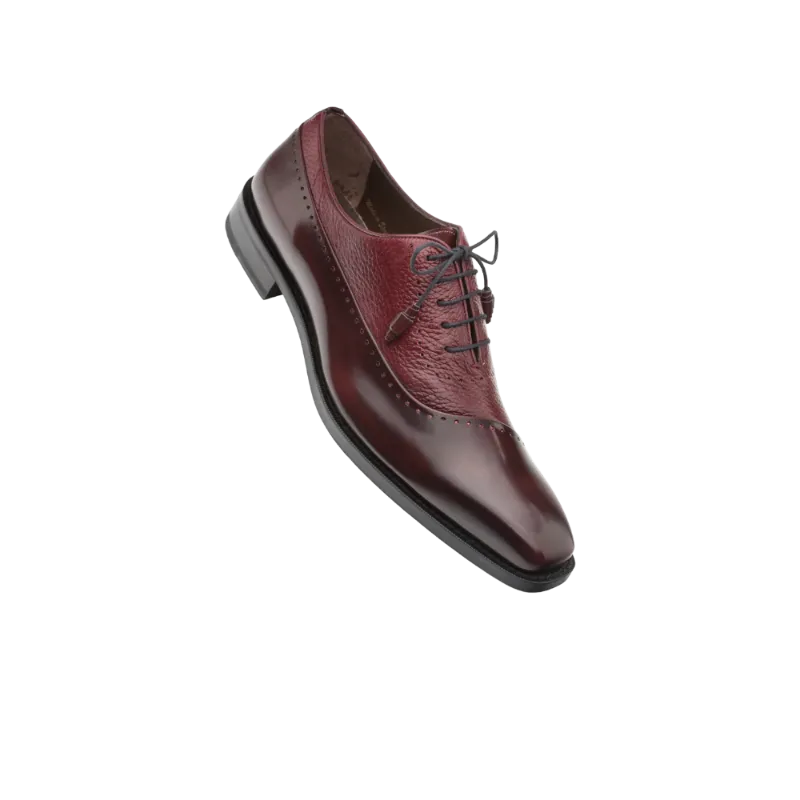 Burgundy Mezlan Men's Dress Lace Up Shoes Fashion Bal Oxford Postdam