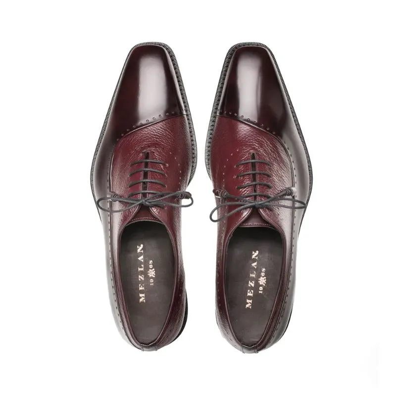 Burgundy Mezlan Men's Dress Lace Up Shoes Fashion Bal Oxford Postdam