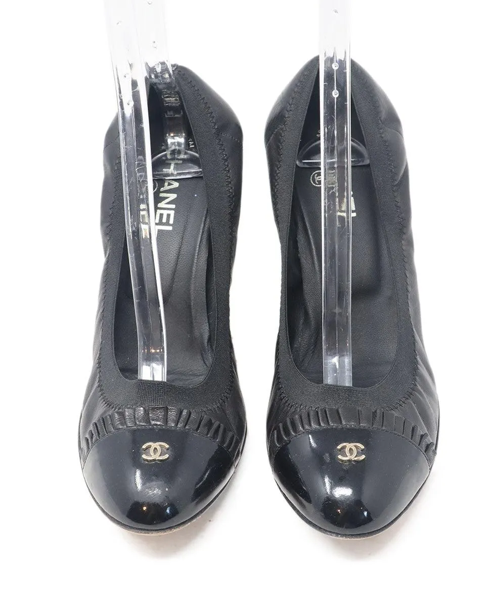 Chanel Black Patent Leather Heels sz 12