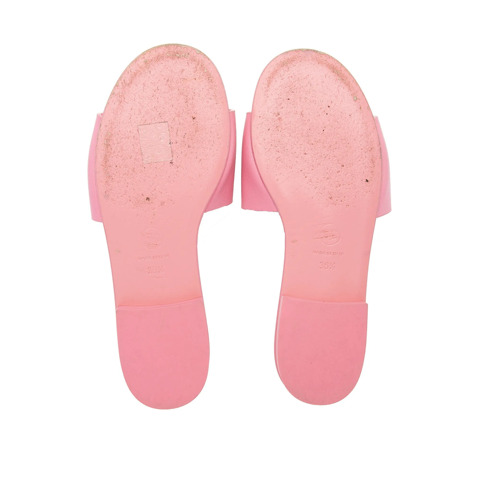 Chanel Patent Calfskin CC Slide Sandals - Size 6.5 / 36.5 (SHF-gwwrsH)