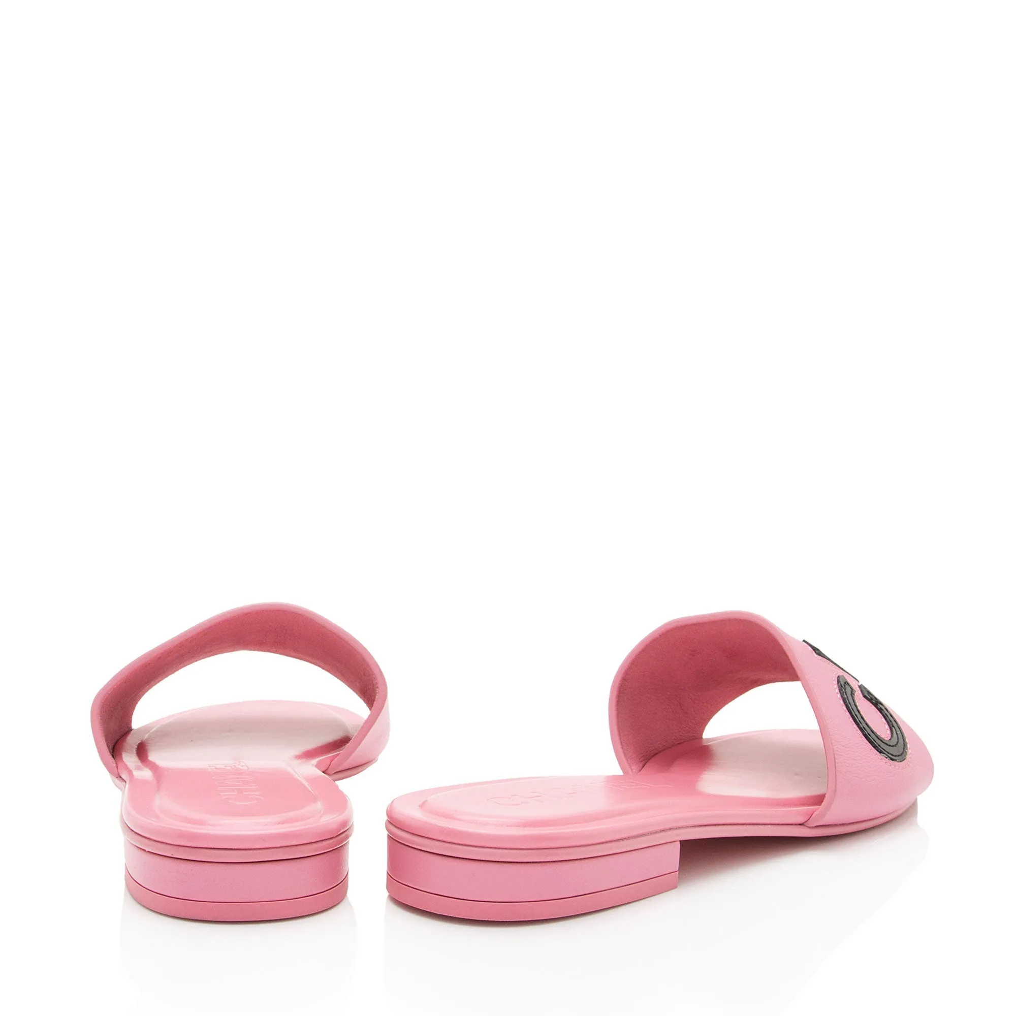 Chanel Patent Calfskin CC Slide Sandals - Size 6.5 / 36.5 (SHF-gwwrsH)