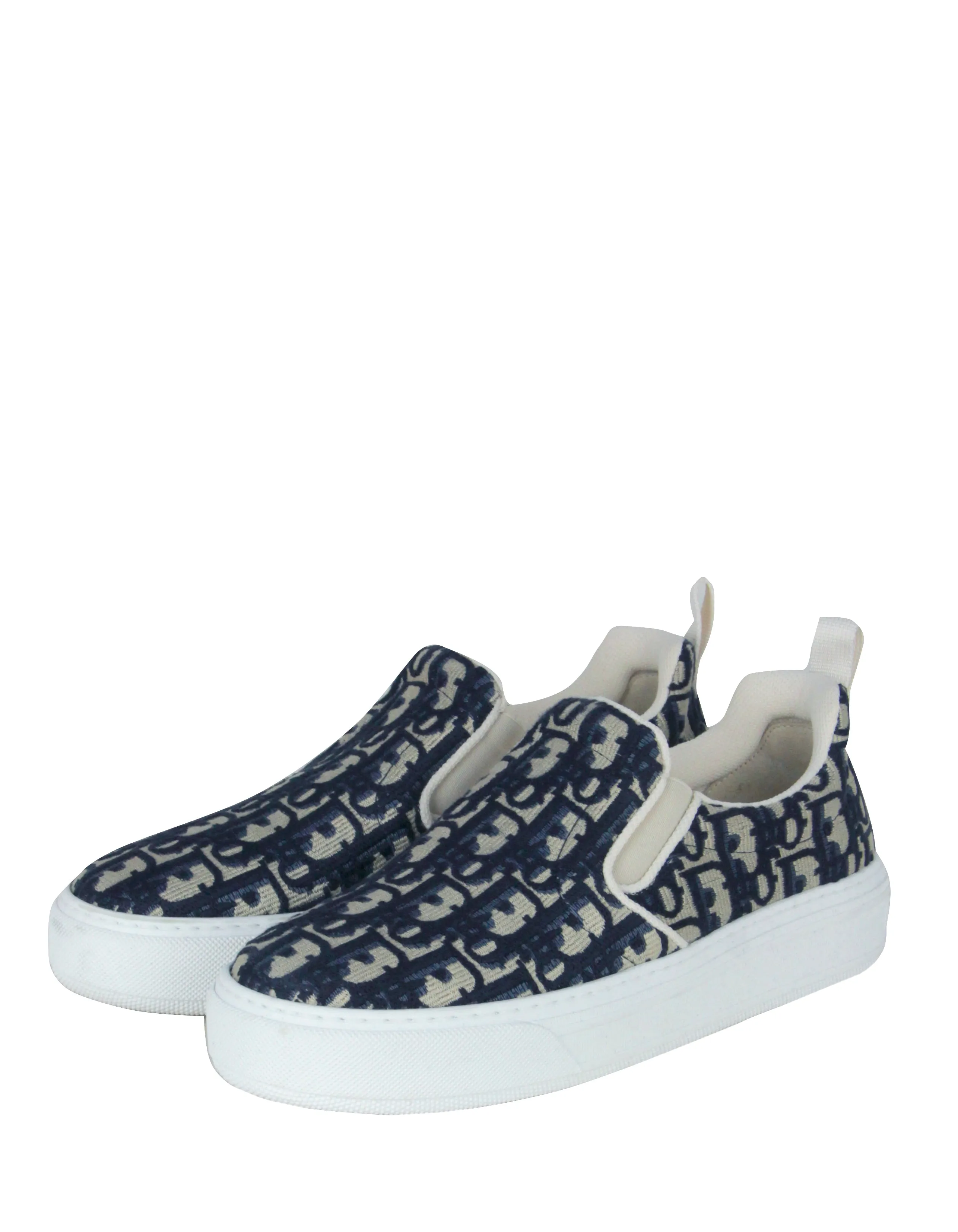 Christian Dior Blue Monogram Oblique Solar Sneakers sz 38