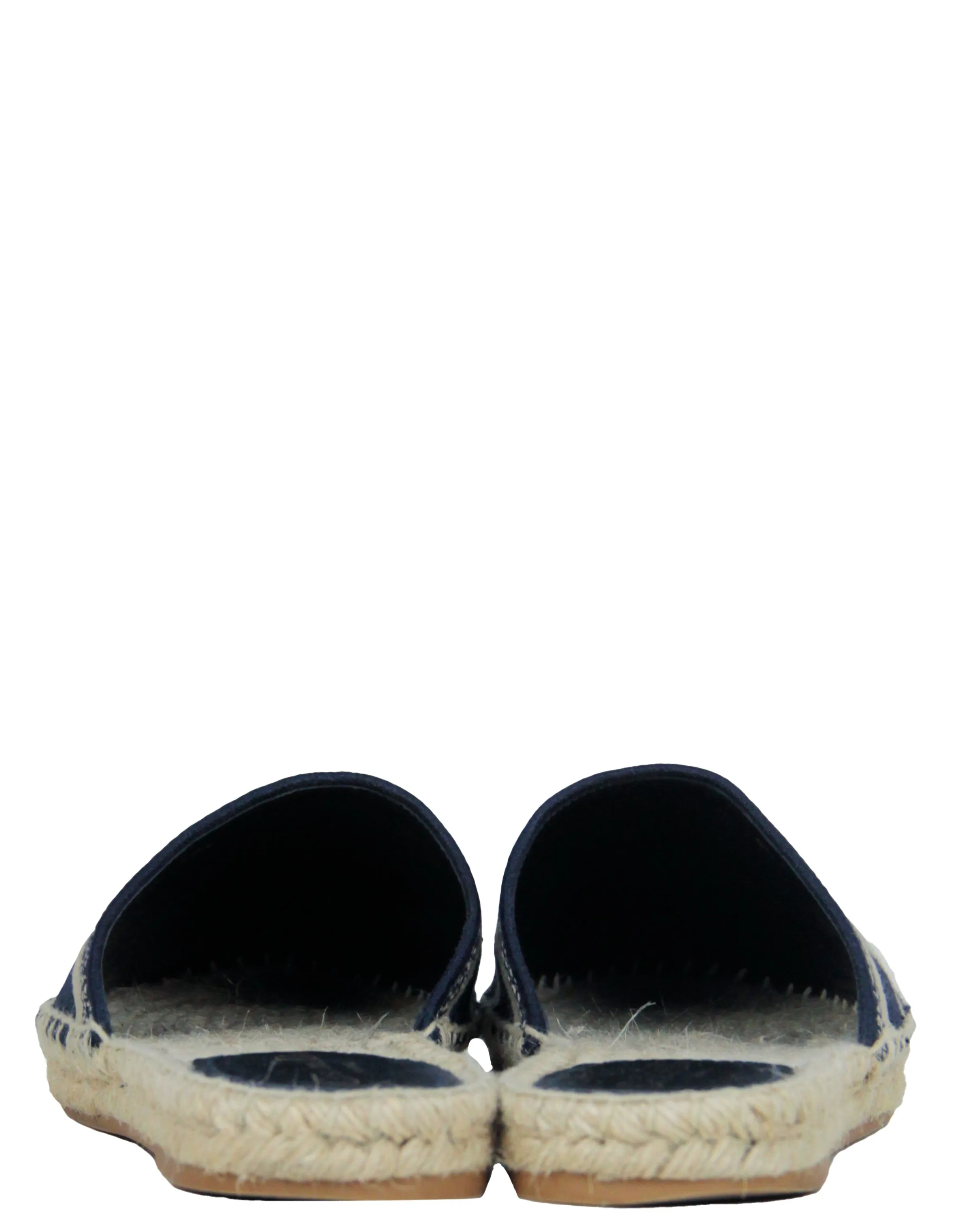 Christian Dior Deep Blue Monogram Oblique Granville Espadrille Mule sz 39.5
