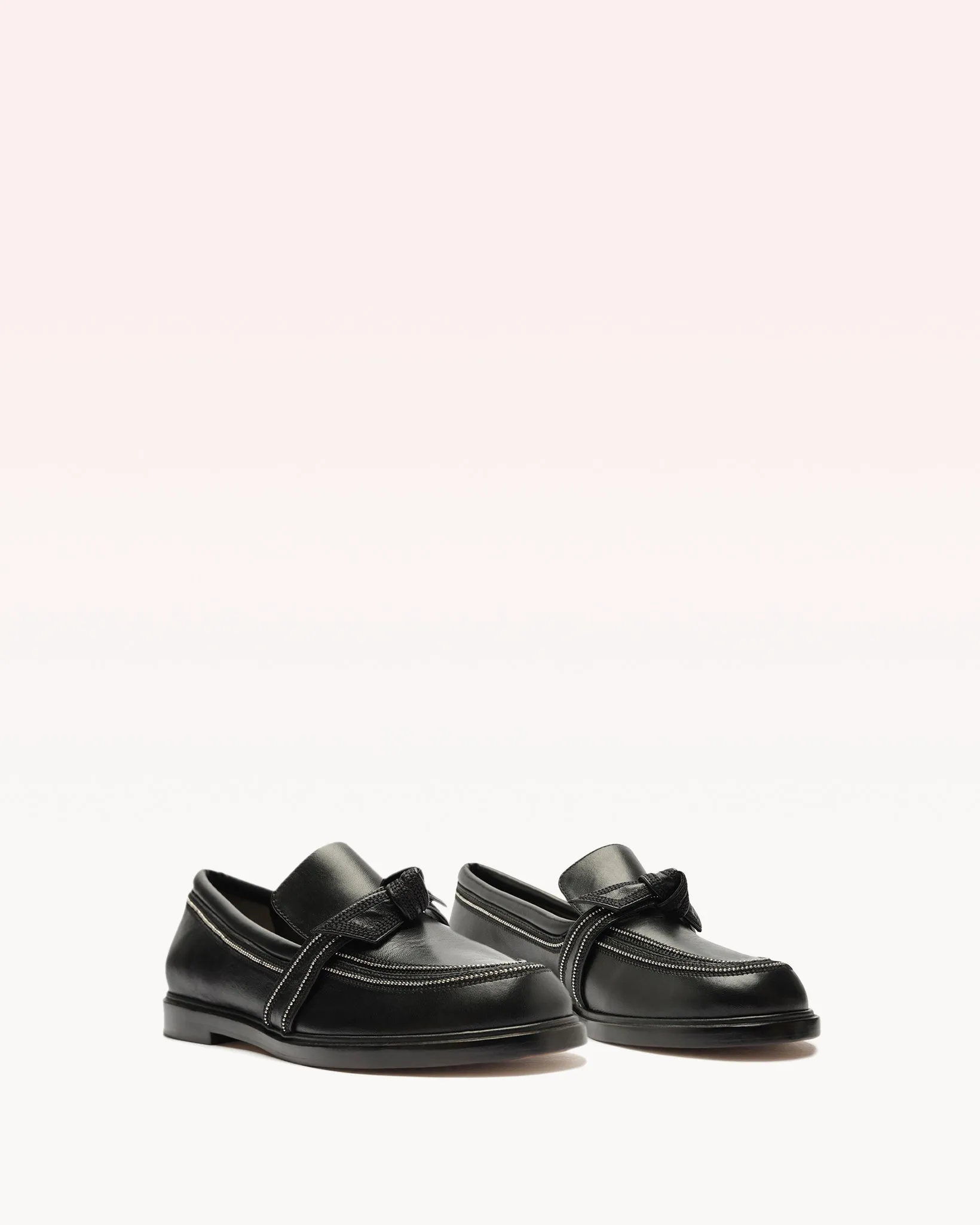 Clarita Chunky Loafer Embroidery Black