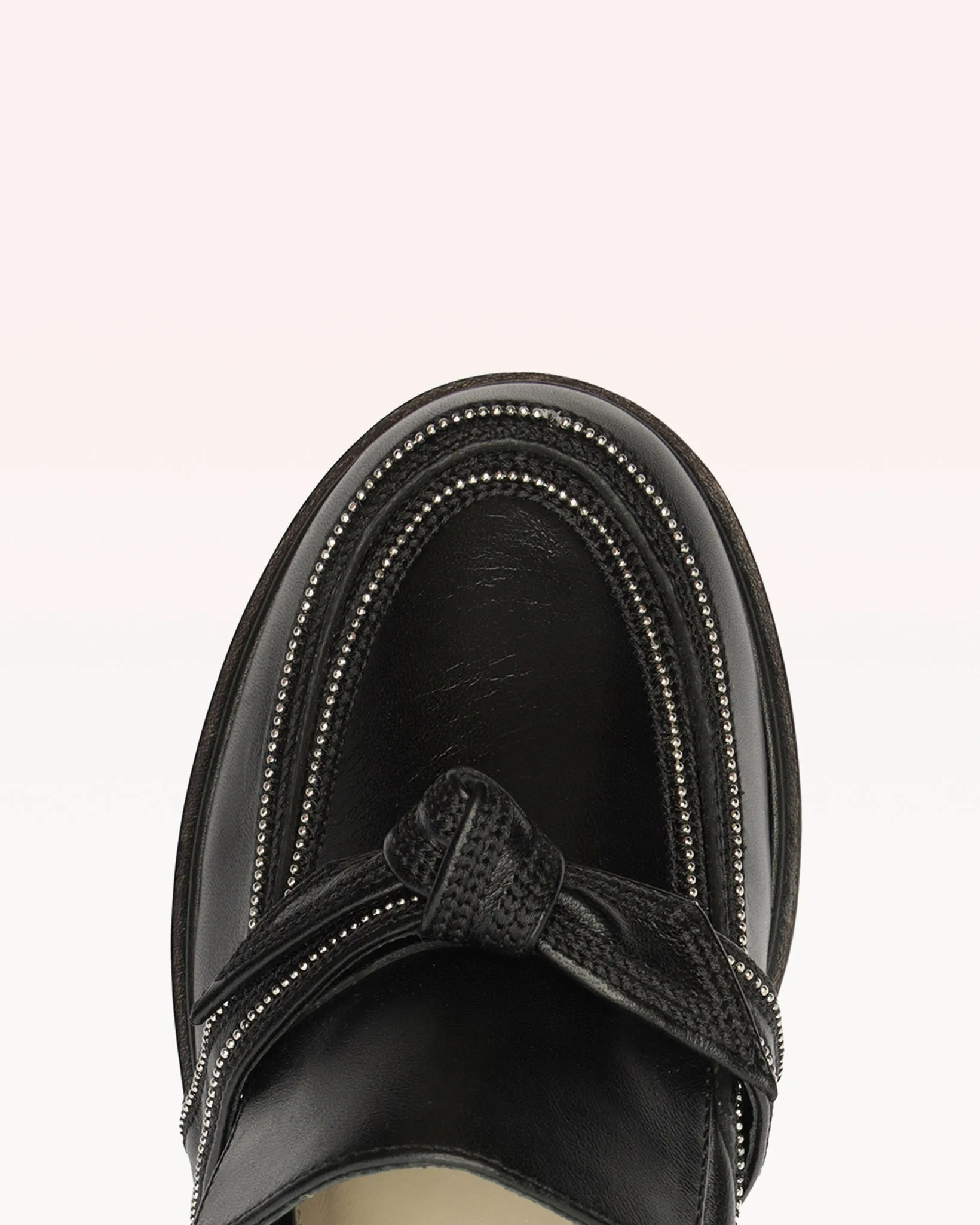 Clarita Chunky Loafer Embroidery Black