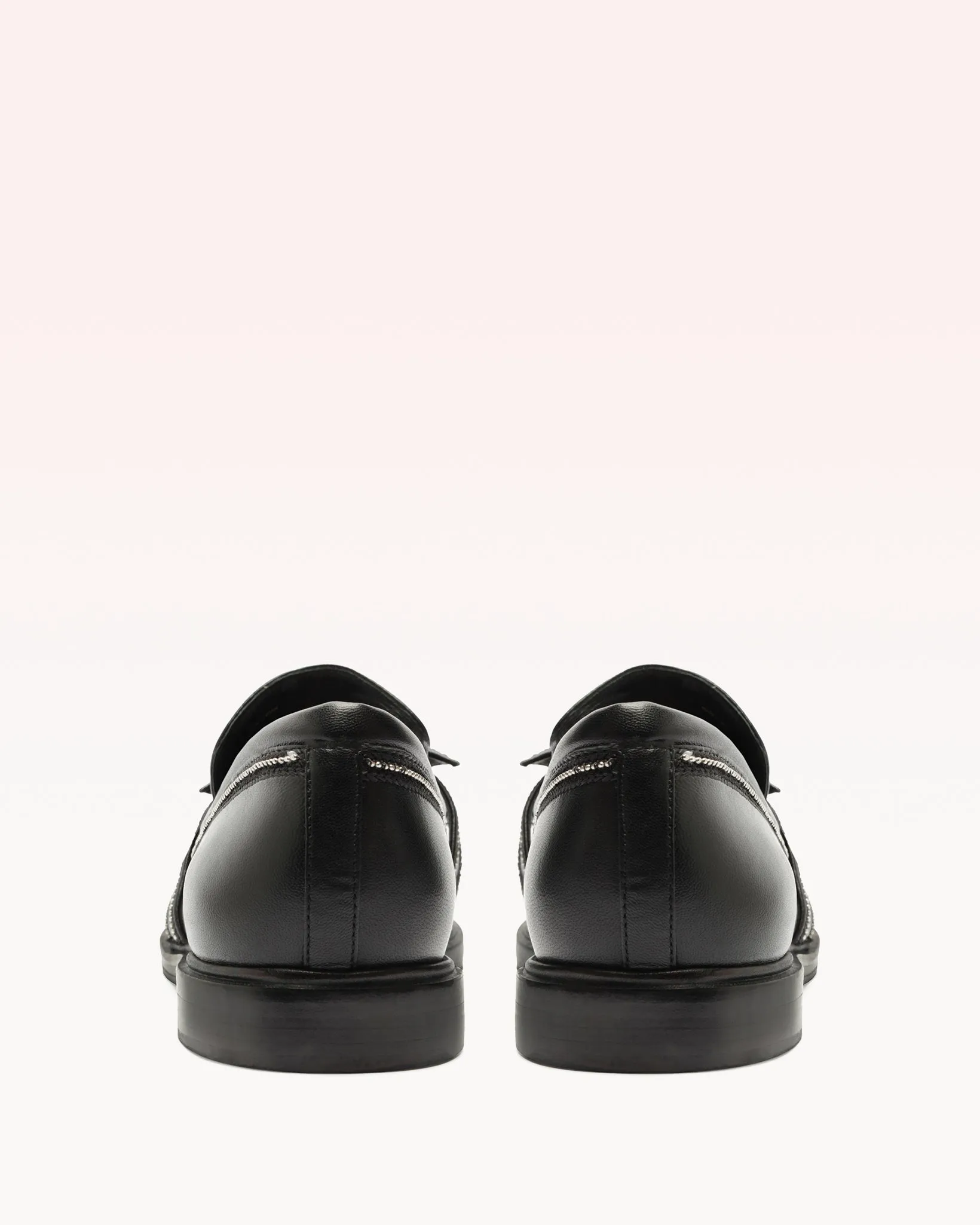 Clarita Chunky Loafer Embroidery Black