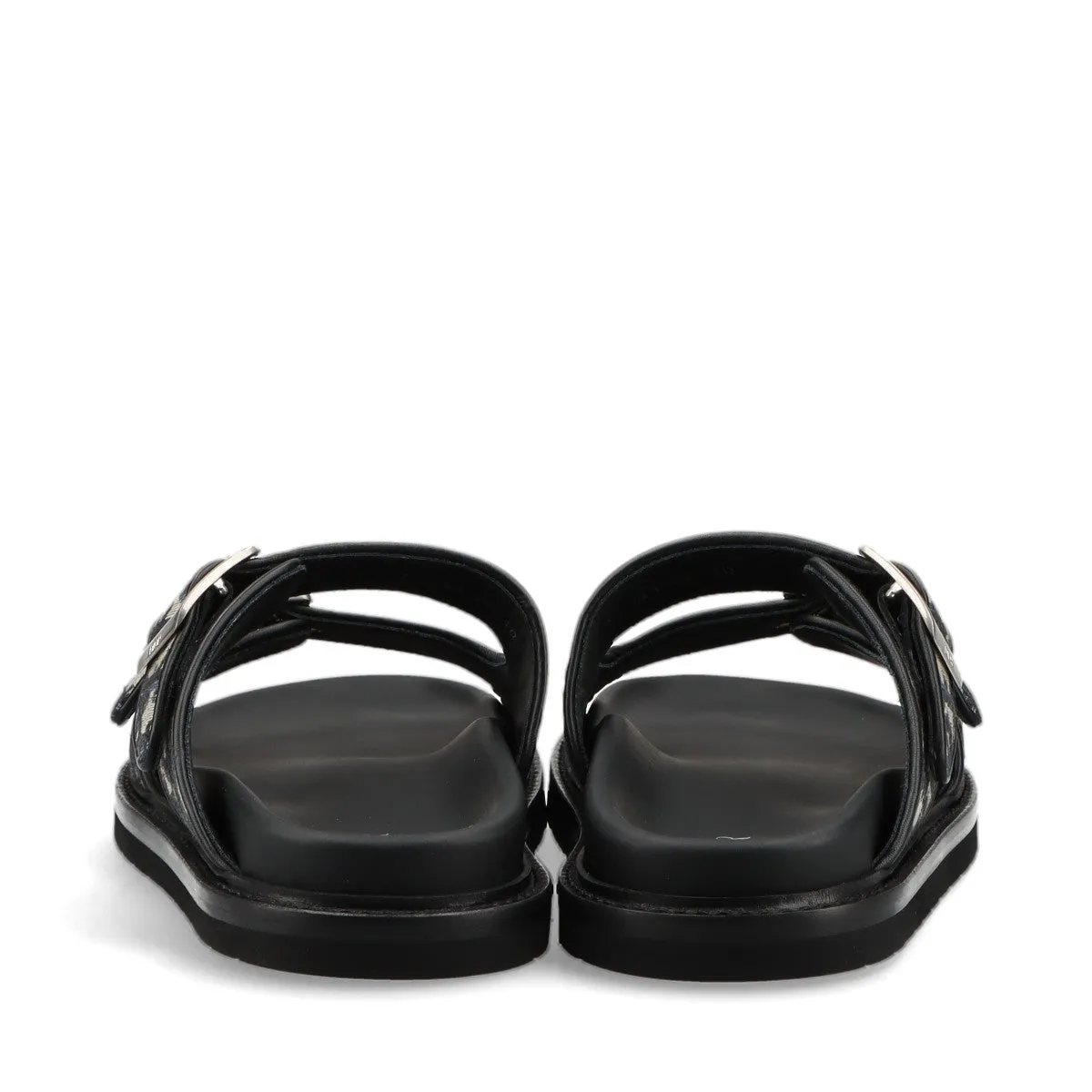 Dior Aqua Canvas x Leather Sandals 40 Men Black x Beige LS1122 Oblique Strap Box  Bag