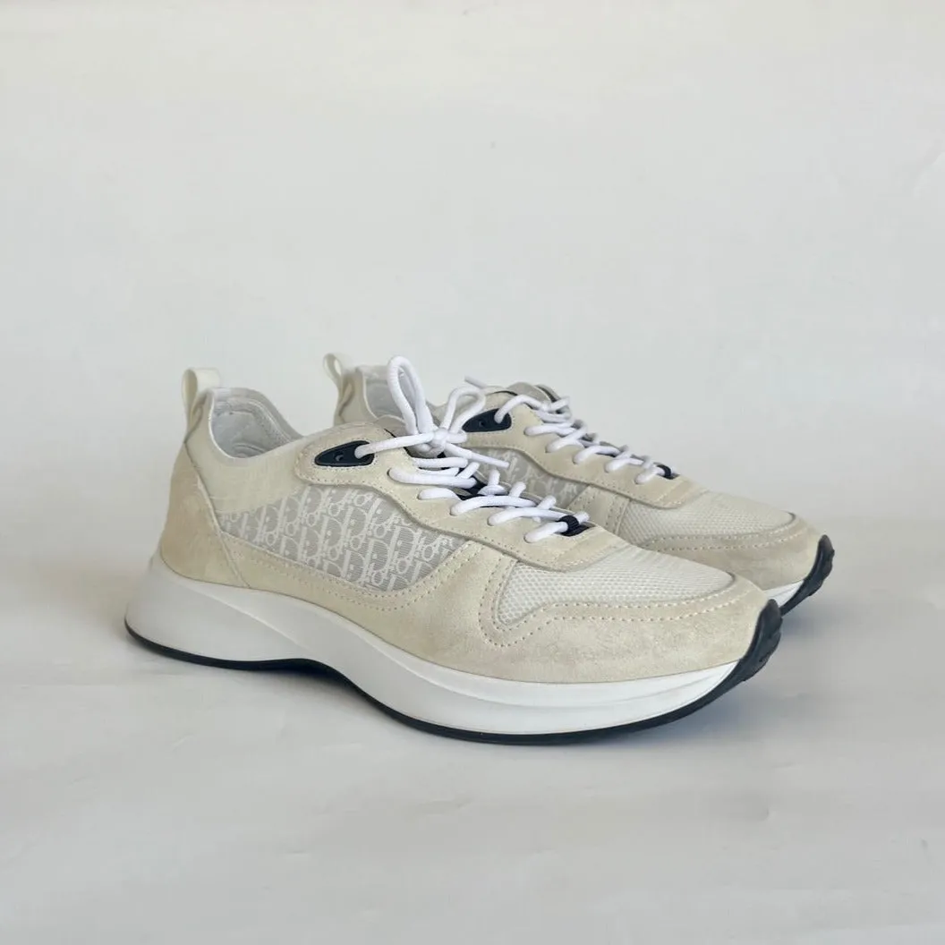 DIOR B25 RUNNER WHITE SNEAKER, SIZE 42