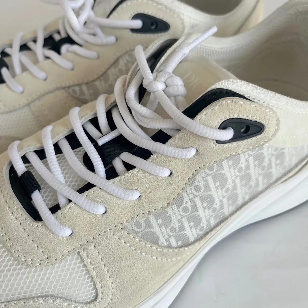 DIOR B25 RUNNER WHITE SNEAKER, SIZE 42