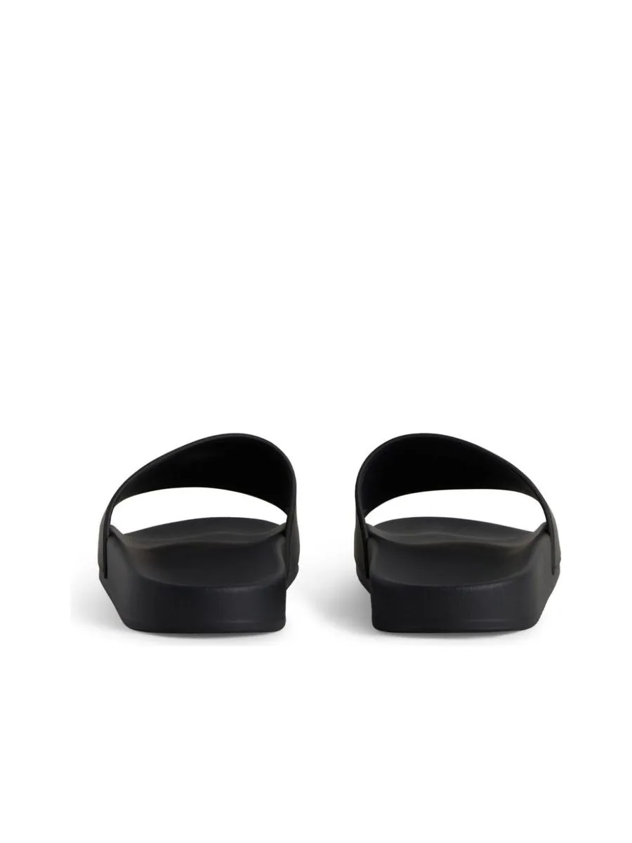 Embossed Logo Flat Sandals