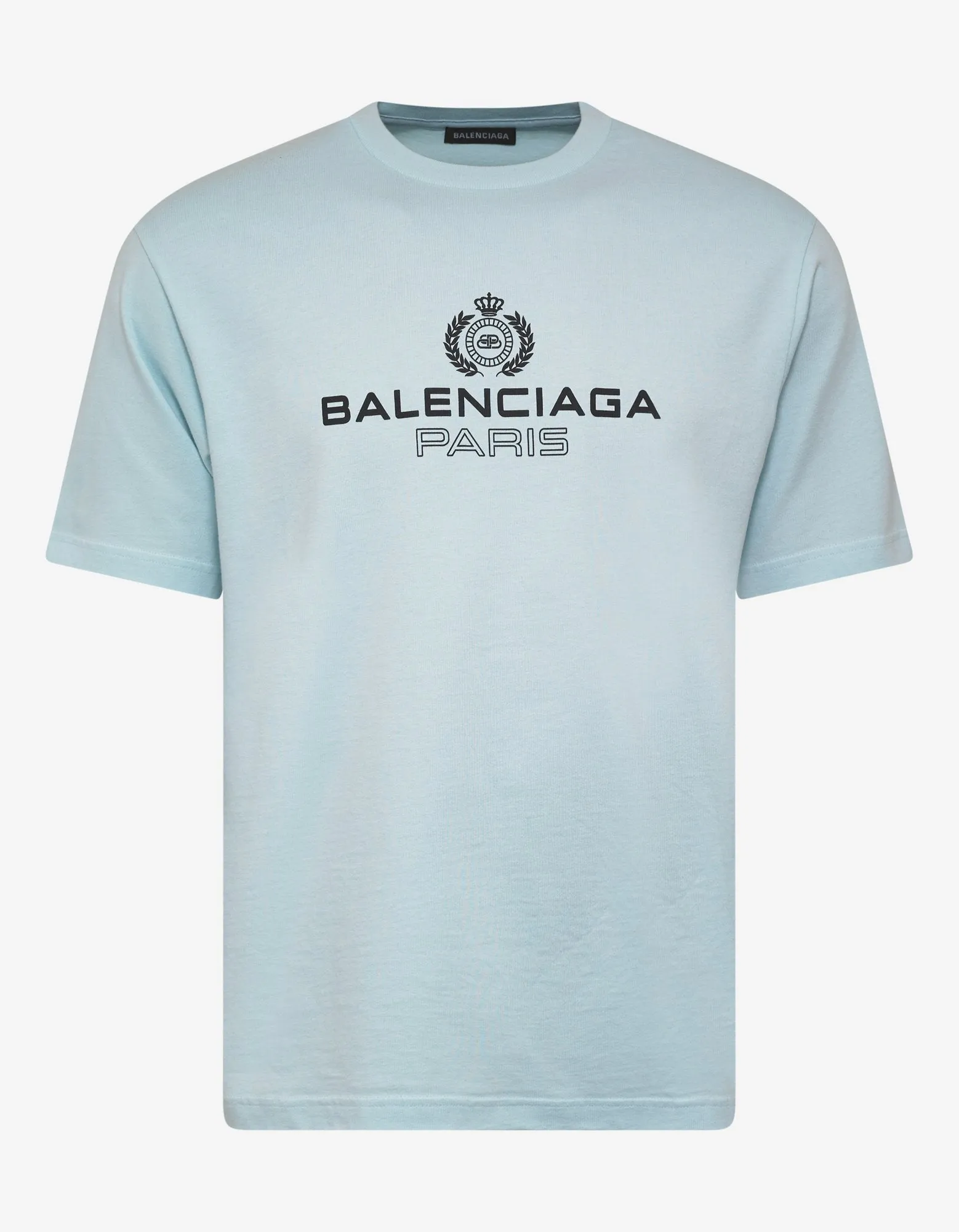 Light Blue Logo Print T-Shirt -