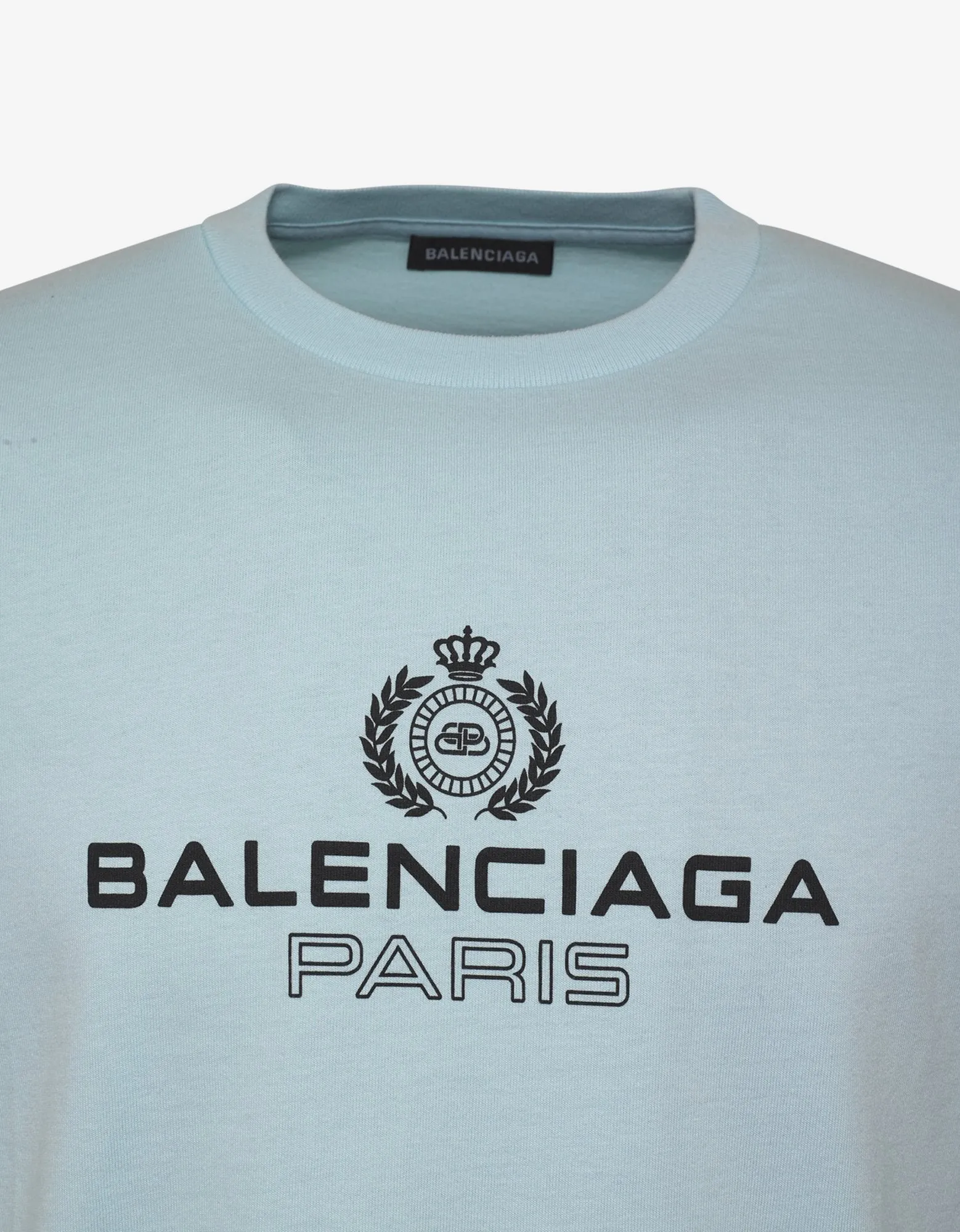 Light Blue Logo Print T-Shirt -