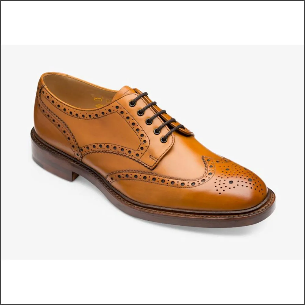 Loake Chester Tan Brogue Leather Sole--