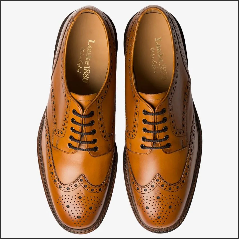 Loake Chester Tan Brogue Leather Sole--