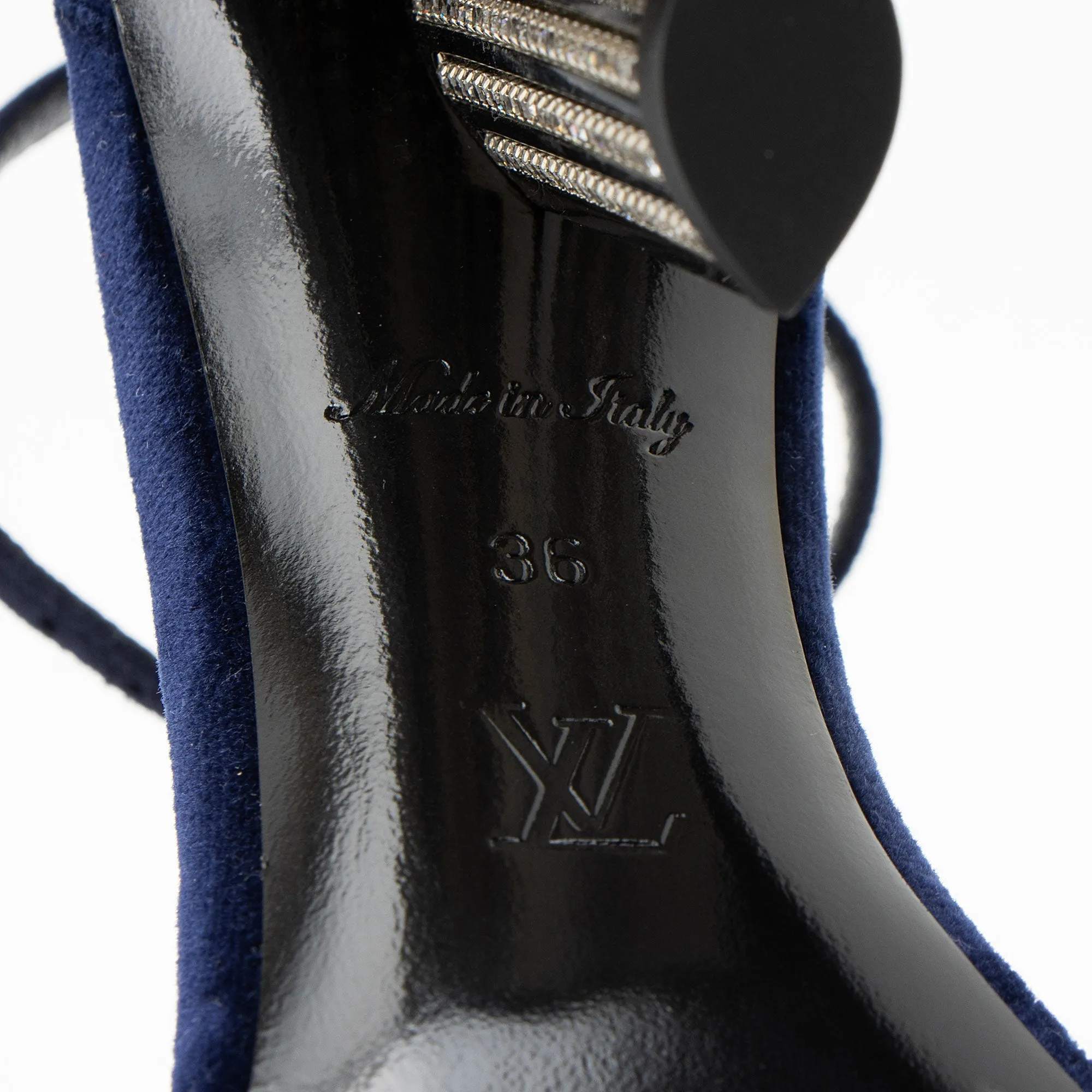 Louis Vuitton Velvet Crystal Silhouette Sandals