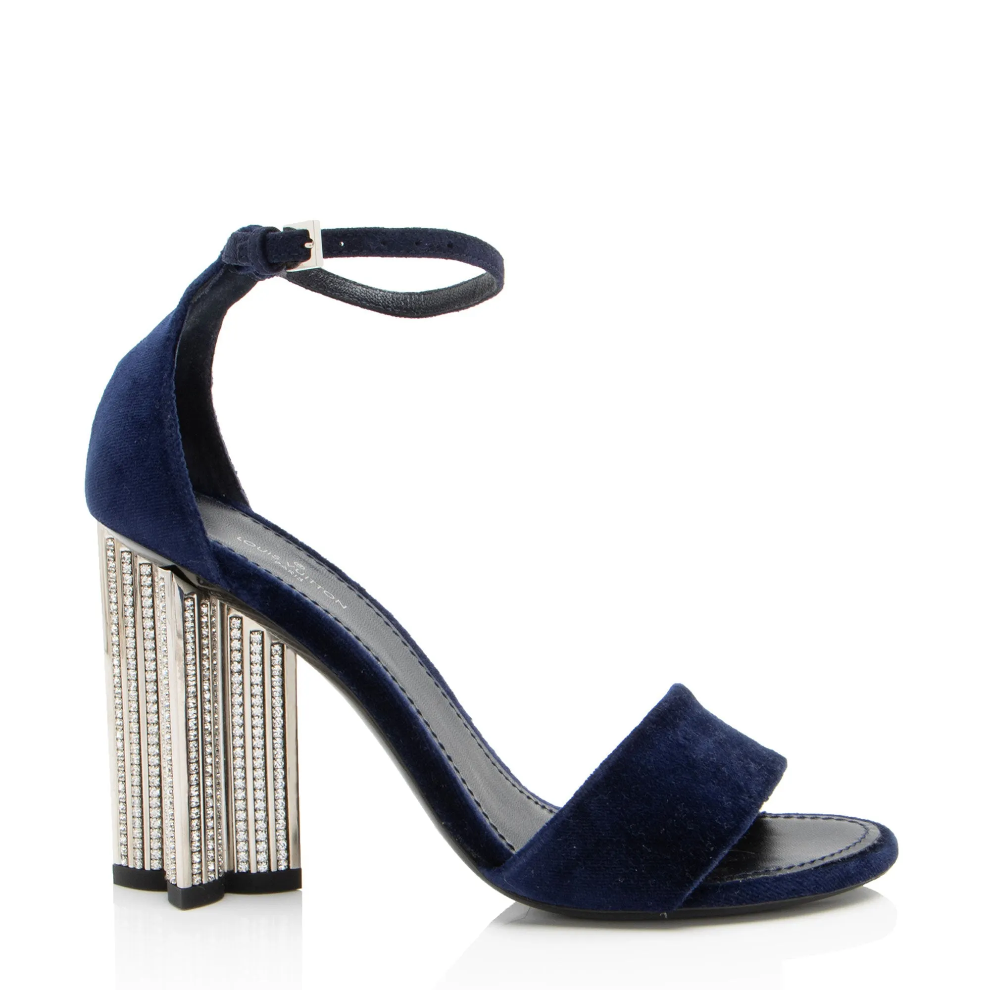 Louis Vuitton Velvet Crystal Silhouette Sandals