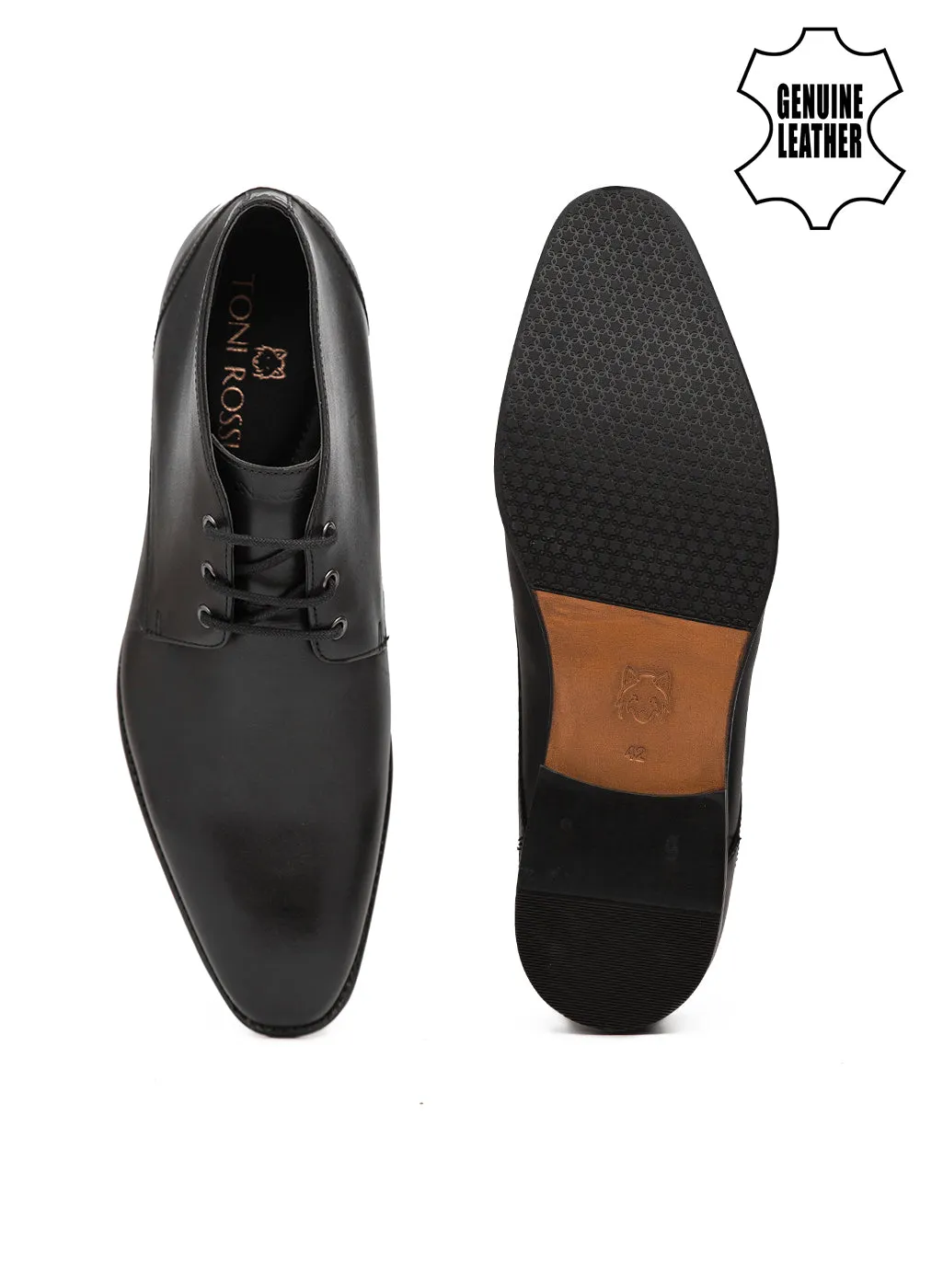 Men Black Solid Chukka Boots