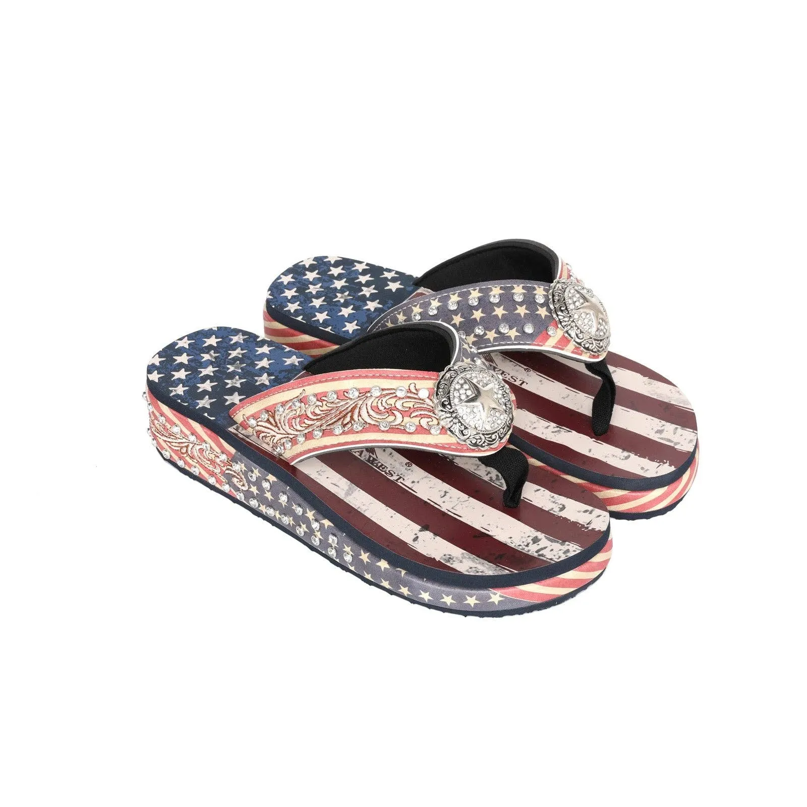 Montana West American Pride Collection Pride Flip Flops