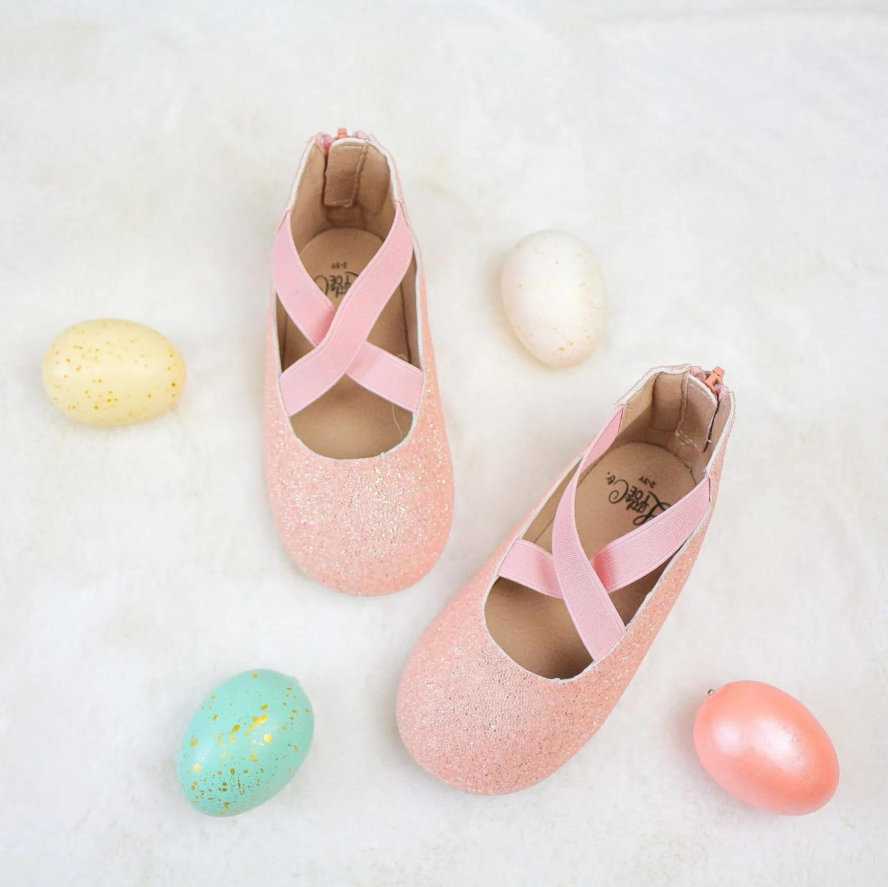 Peepin’ Peach Ballet Flats