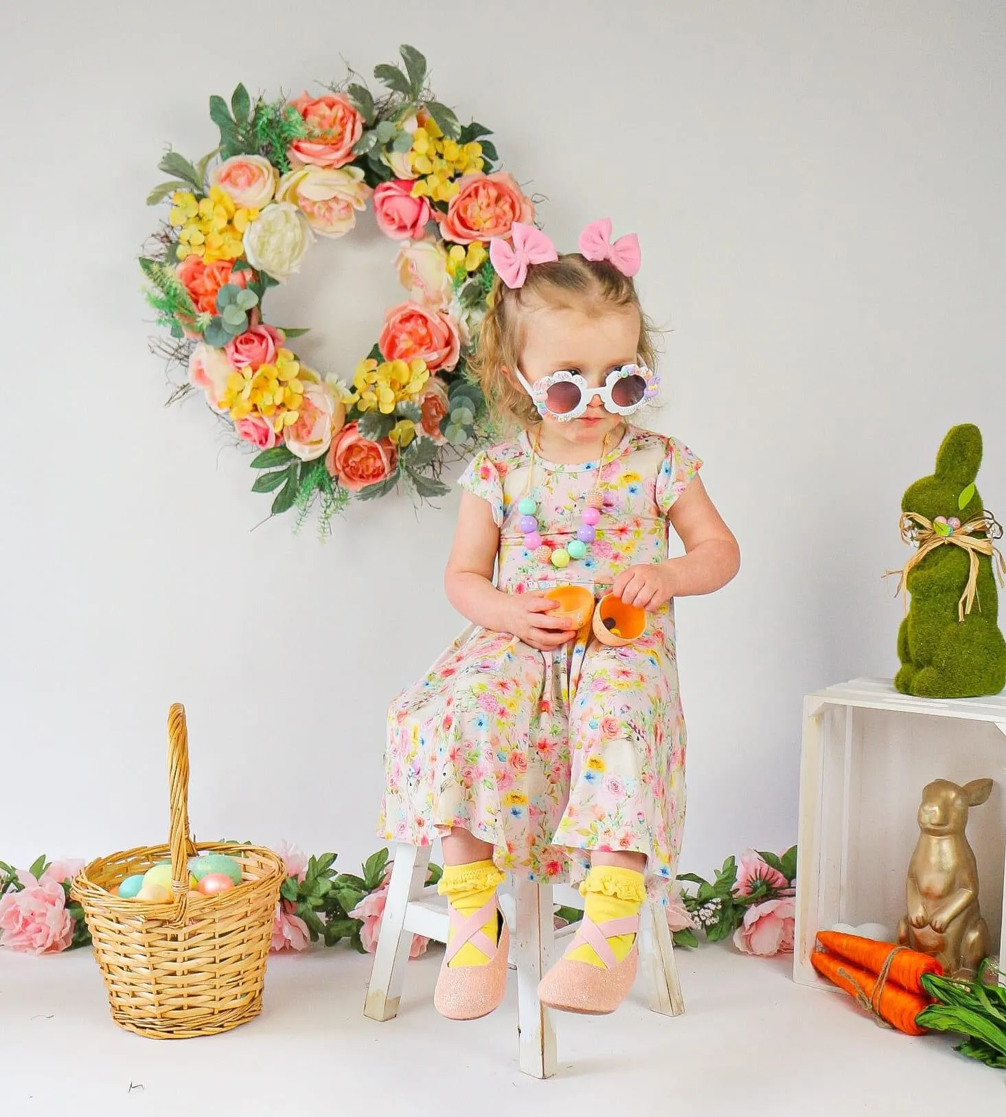 Peepin’ Peach Ballet Flats