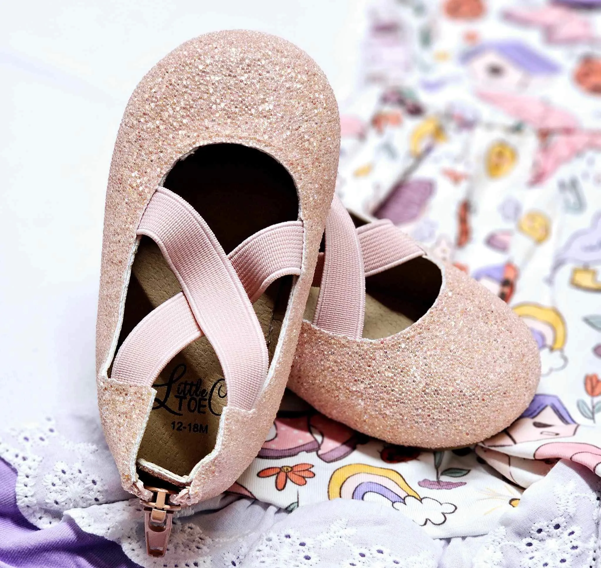 Peepin’ Peach Ballet Flats