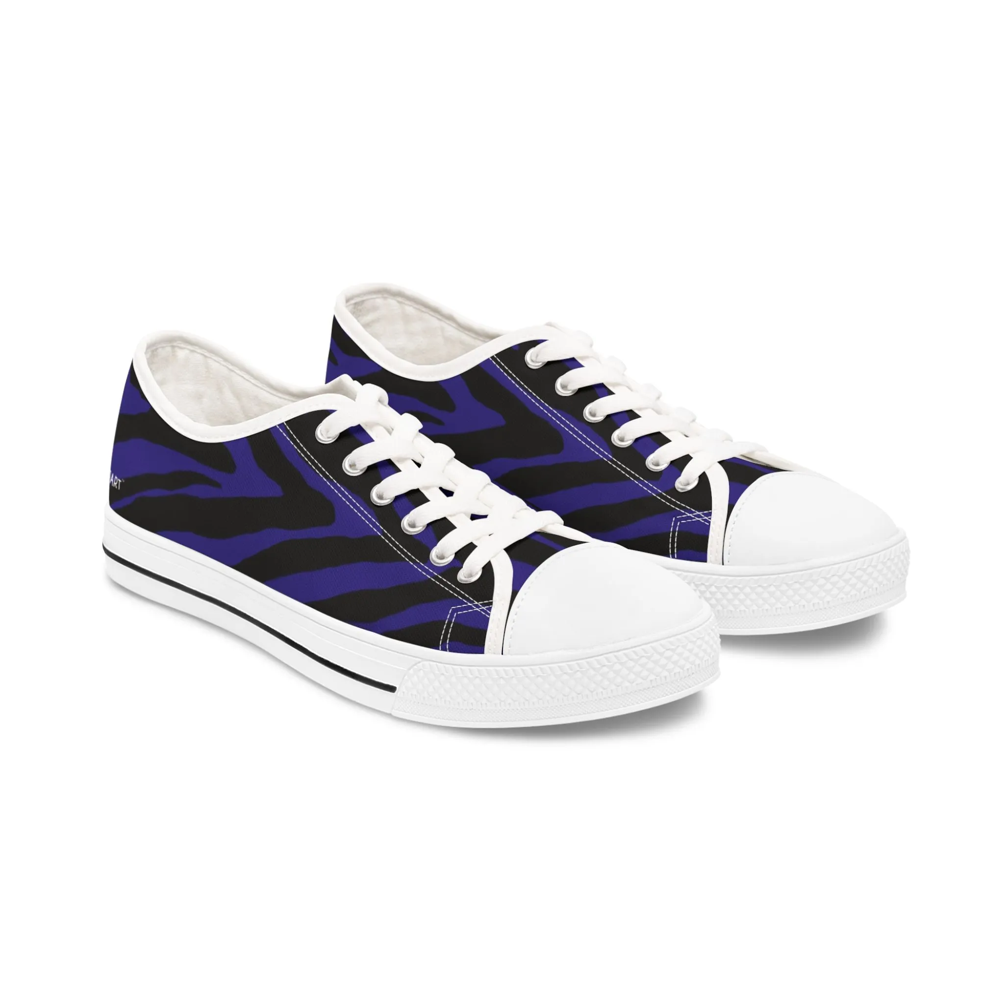 Purple Zebra Striped Women's Sneakers, Zebra Striped Animal Print Women's Low Top Sneakers (US Size: 5.5-12)
