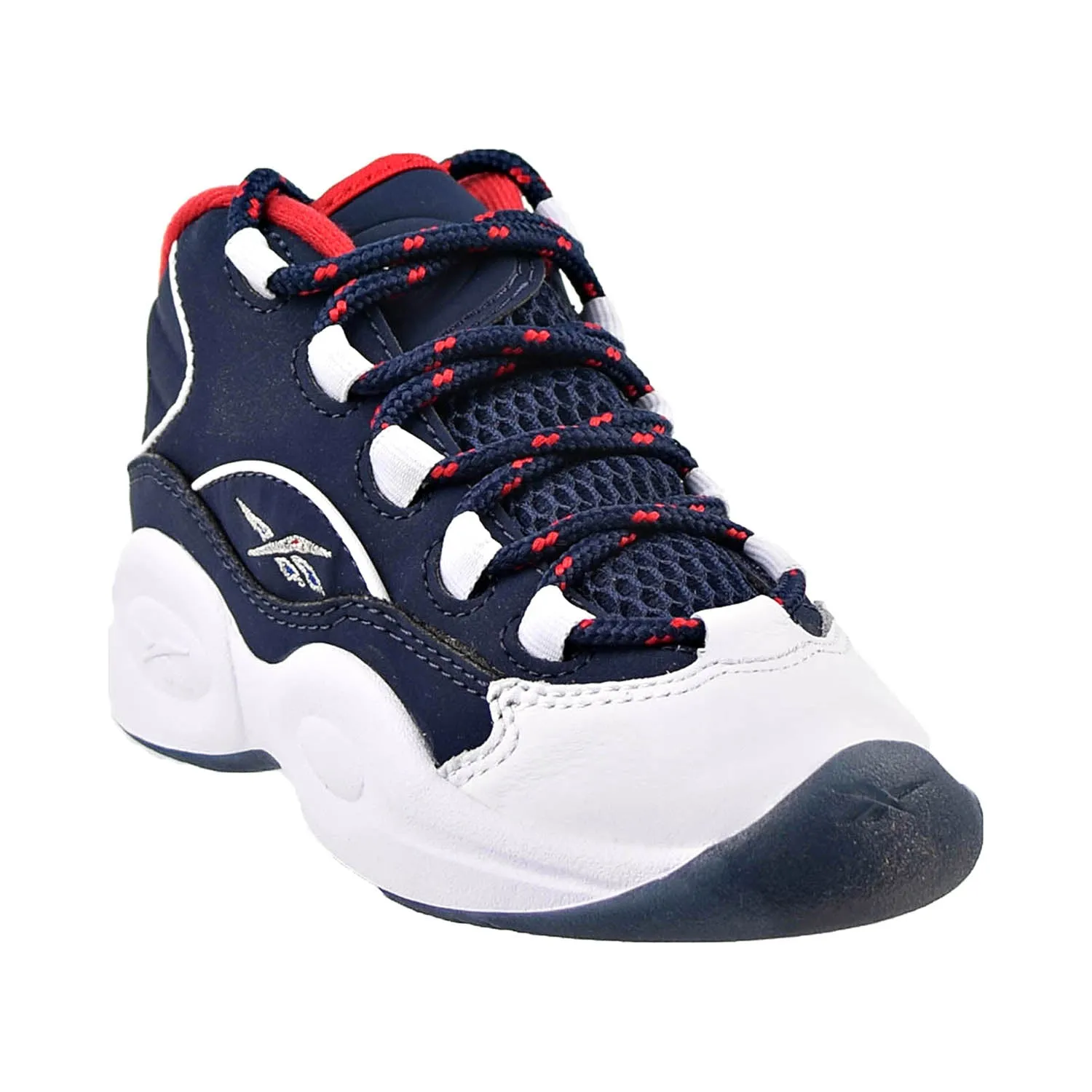 Reebok Question Mid Little Kids' Shoes White-Navy-Red