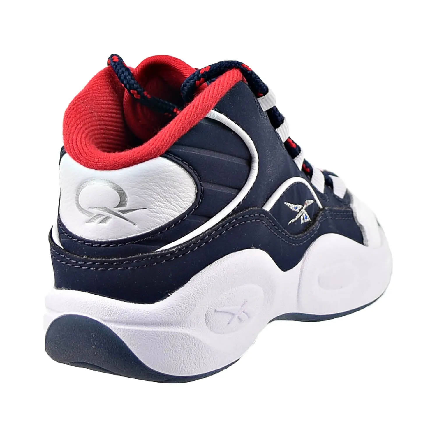 Reebok Question Mid Little Kids' Shoes White-Navy-Red