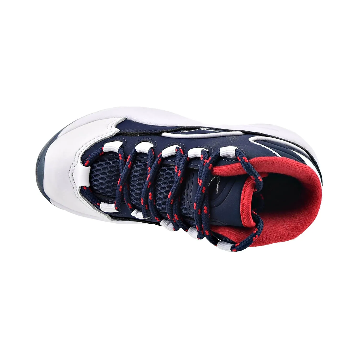 Reebok Question Mid Little Kids' Shoes White-Navy-Red