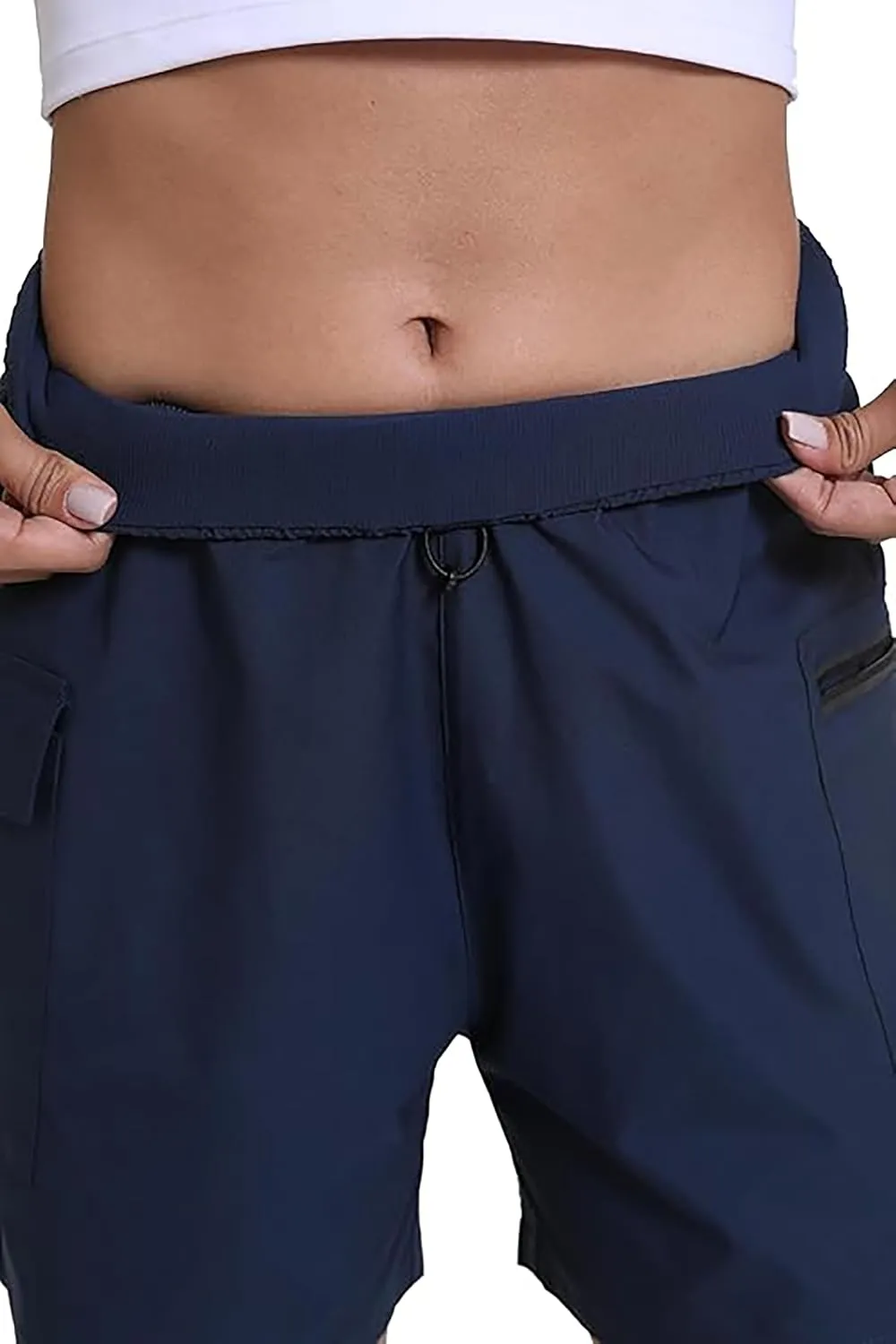 Rrosseyz Women's Hiking Cargo Shorts with Pockets Quick Dry Athletic Gym for Women Exercise Lounge