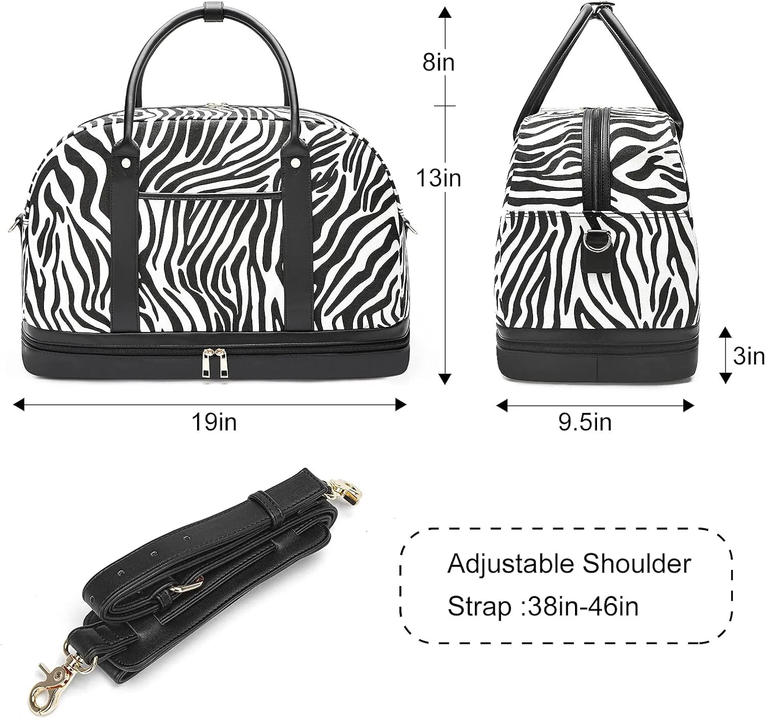Weekender Bag for Women Canvas Overnight Bag Large Travel Tote Bag Carry on Shoulder Duffle Bag With Shoe Compartment,Perfect for Travel/Daily Use/Birthday Gift ??