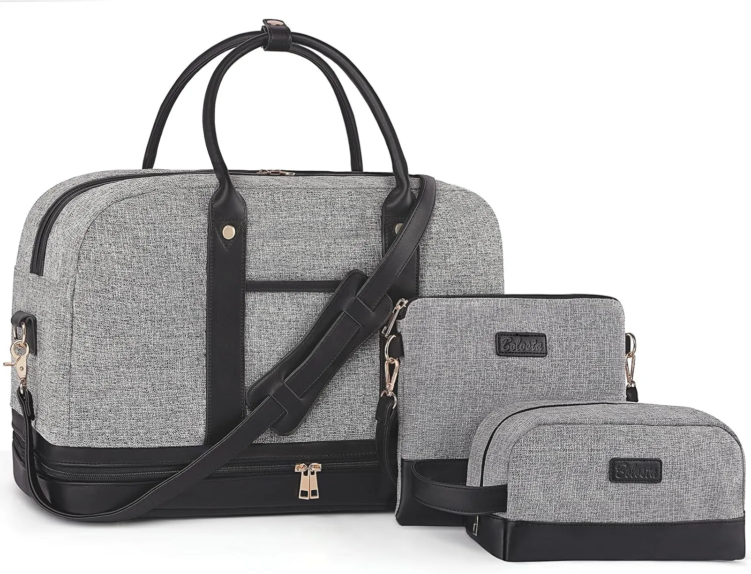 Weekender Bag for Women Canvas Overnight Bag Large Travel Tote Bag Carry on Shoulder Duffle Bag With Shoe Compartment,Perfect for Travel/Daily Use/Birthday Gift ??