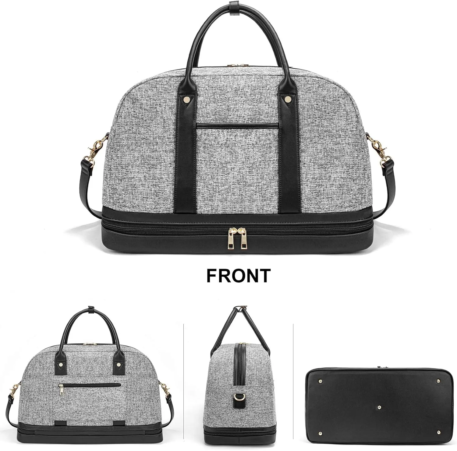 Weekender Bag for Women Canvas Overnight Bag Large Travel Tote Bag Carry on Shoulder Duffle Bag With Shoe Compartment,Perfect for Travel/Daily Use/Birthday Gift ??