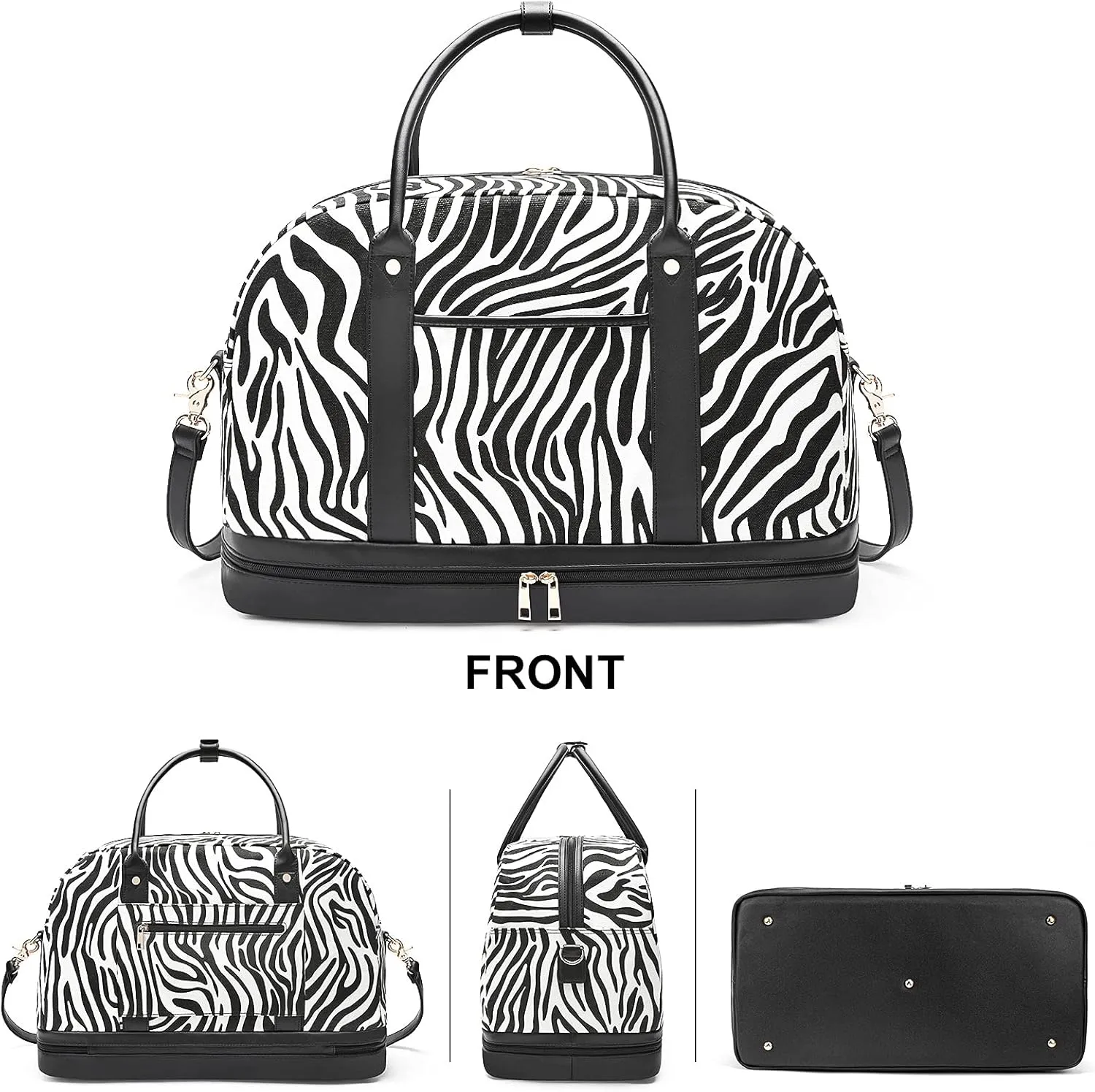 Weekender Bag for Women Canvas Overnight Bag Large Travel Tote Bag Carry on Shoulder Duffle Bag With Shoe Compartment,Perfect for Travel/Daily Use/Birthday Gift ??