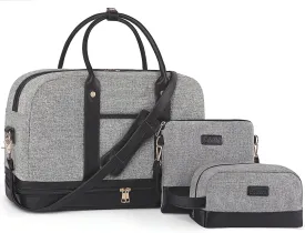 Weekender Bag for Women Canvas Overnight Bag Large Travel Tote Bag Carry on Shoulder Duffle Bag With Shoe Compartment,Perfect for Travel/Daily Use/Birthday Gift ??