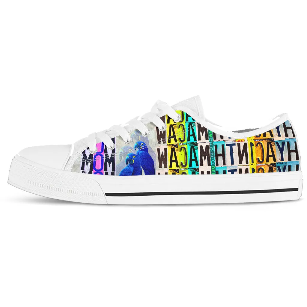 Women's Low Top Canvas Shoes For Hyacinth Macaw Parrot Mom